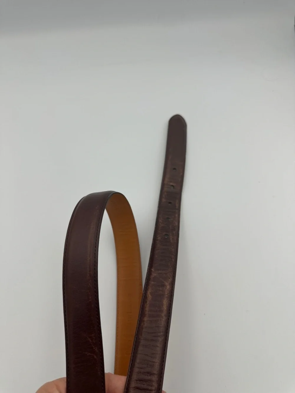 Polo Ralph Lauren Vintage Italian Leather Belt Sz34 Used
